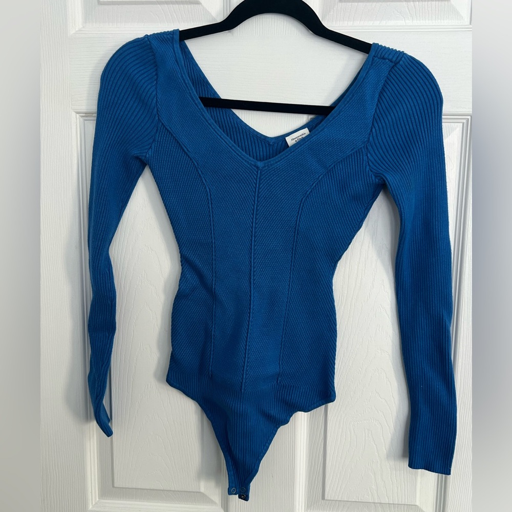 Abercrombie & Fitch Vibrant Blue Knit bodysuit
